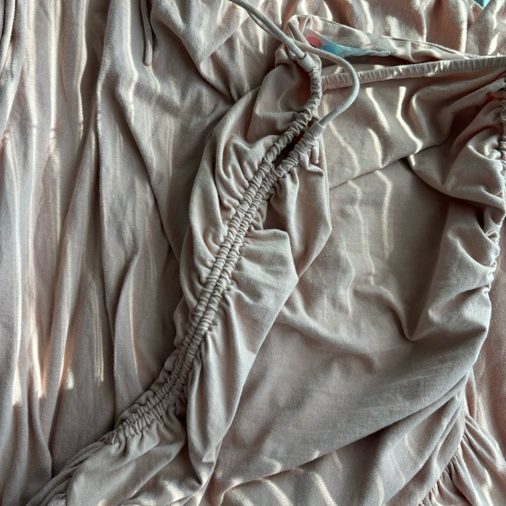 Free People Orange Drop Waist Ruched Maxi Dress - Picture 2 of 4